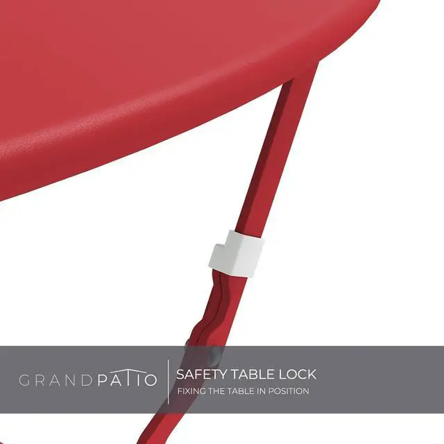 Alt view image 7 of 7 - Grand patio Premium Frame Patio Bistro Set, Folding Outdoor Patio Furniture Sets (Red)
