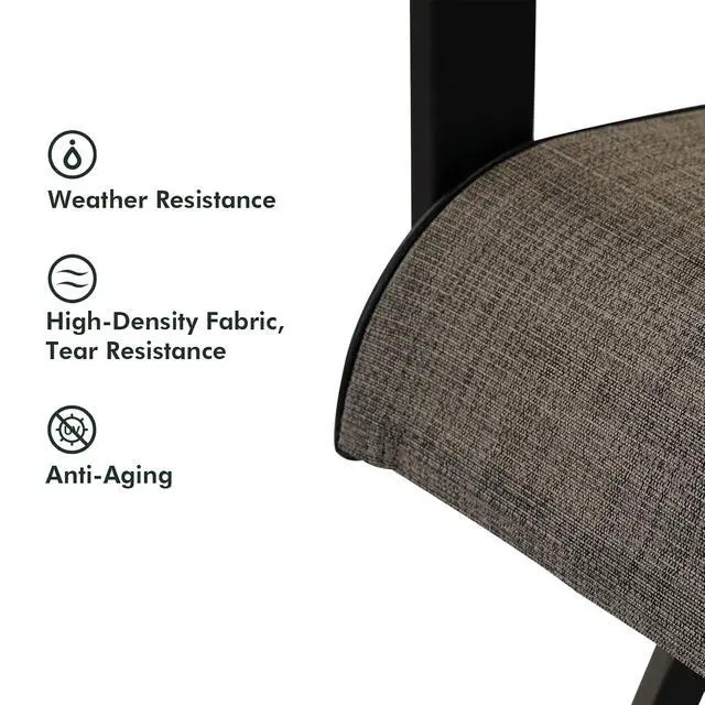 Alt view image 7 of 7 - Grand patio Outdoor Counter Height Patio Stools Set of 2, Swivel Bar Chairs for Balcony, Poolside, Backyard, Garden (Coffee, 2PC)