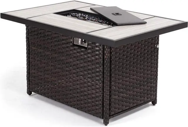 Main image of Grand Patio Propane Fire Pits Outdoor 43-Inch CSA inch 60,000 BTU Outdoor Gas Fire Pit Table,Propane Fire Pit Table with Lid and Lava Rocks