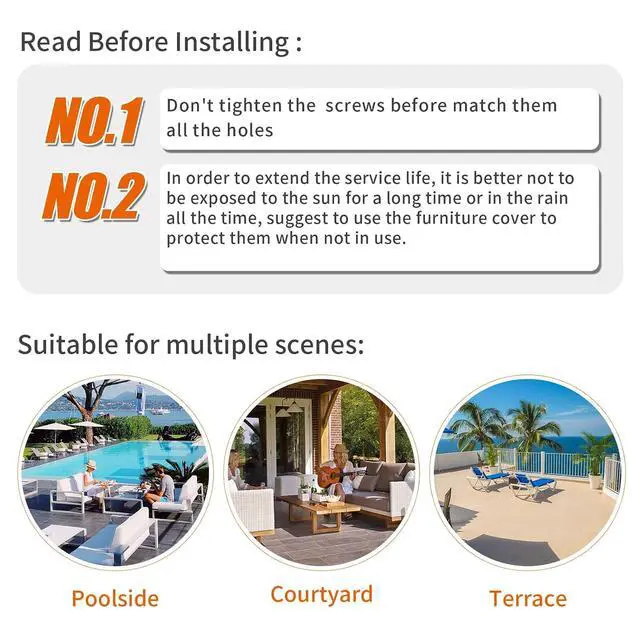 Alt view image 6 of 7 - WAROOM Outdoor Wicker Rocking Chair 3 Piece Porch Chairs Patio Bistro Set PE Rattan Furniture Sets with Coffee Table, Khaki Cushion