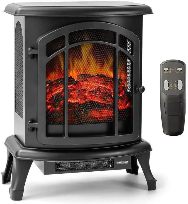 Main image of 24" Electric Fireplace Heater Stove - Infrared Heater with Realistic LED 3D Flames and Remote Contro, Fire Place Electric, Fake Freestanding Fireplace for Indoor Use, Timer, 750 | 1500W