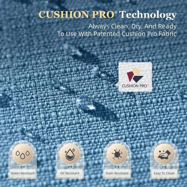 Alt view image 2 of 7 - Outdoor Chair Cushion Set of 2, 24x24 Deep Seat Patio Cushions for Outdoor Furniture, Replacement Seat and Back Cushion Set with 5.75" Thick High-Density Foam, Waterproof Oil Stain Resistant Fabric
