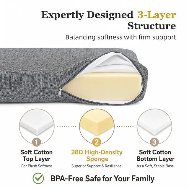 Alt view image 4 of 7 - Outdoor Chair Cushion Set of 3, 24x24 Deep Seat Patio Cushions for Outdoor Furniture, Replacement Seat and Back Cushion Set with 5.75" Thick High-Density Foam, Waterproof Oil Stain Resistant Fabric