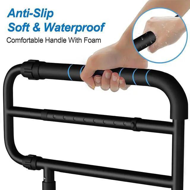 Alt view image 7 of 7 - KingPavonini Bed Rails for Elderly Adults Safety ASTM Compliant, 2026 Upgraded Railings for Seniors with 9-Level Adjustable Handles, Stable Bed Cane Hold up to 400 lbs, Storage Bag & Tool-Free