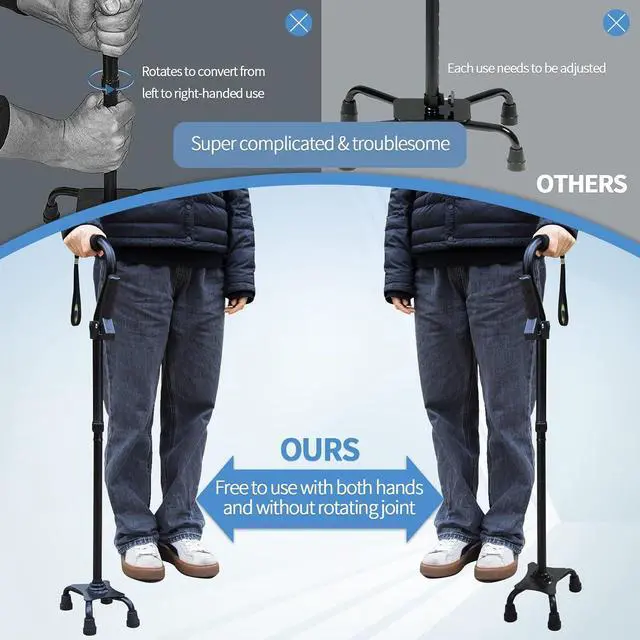 Alt view image 3 of 7 - 2 Pack XXL Knee Ice Pack Wrap and Adjustable Walking Cane for Men & Women