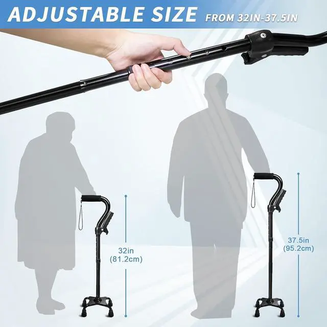Alt view image 2 of 7 - 2 Pack XXL Knee Ice Pack Wrap and Adjustable Walking Cane for Men & Women