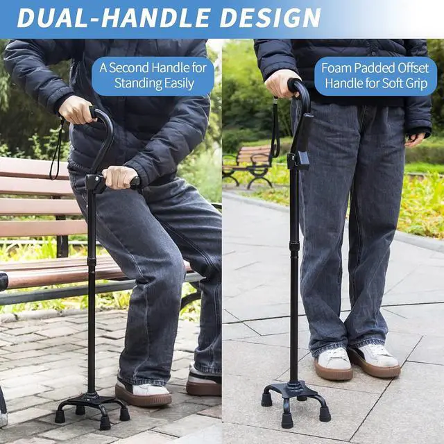 Alt view image 4 of 7 - KingPavonini Walking Cane for Men Free Standing Cane