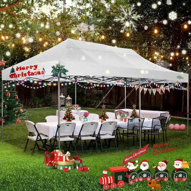 Alt view image 2 of 7 - 10x20 Heavy Duty Pop Up Canopy Tent with Sidewalls, Easy Up Canopy