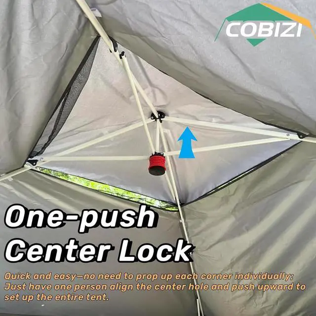 Alt view image 6 of 7 - 10x15 FT Pop up Gazebo on Clearance - Outdoor pop up Heavy Duty Canopy Tent,carpas para Patio,Screen Tents with Portable Carry Bag, Patio Gazebos for Camping, Garden, Deck, Backyard, Khaki