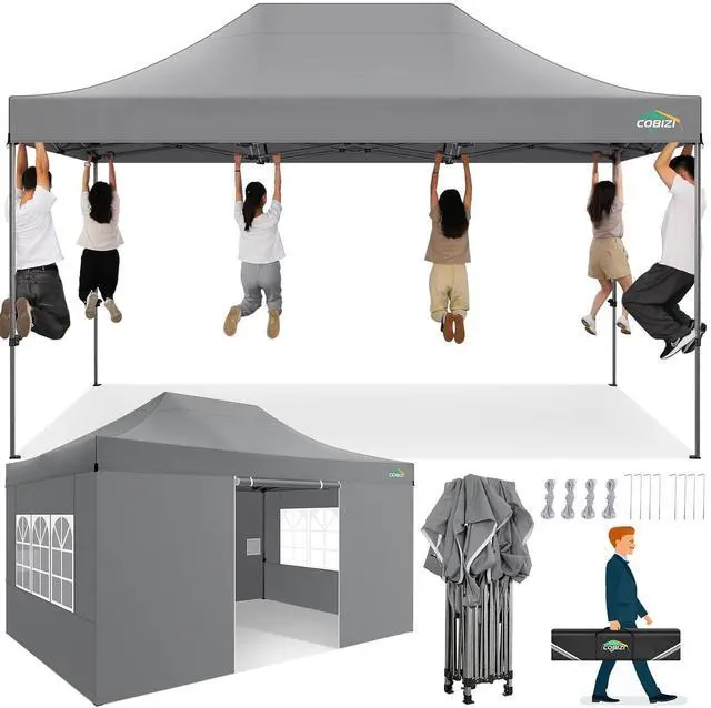 Main image of 10x15 Heavy Duty Pop up Canopy Tent with Sidewalls Commercial Canopy