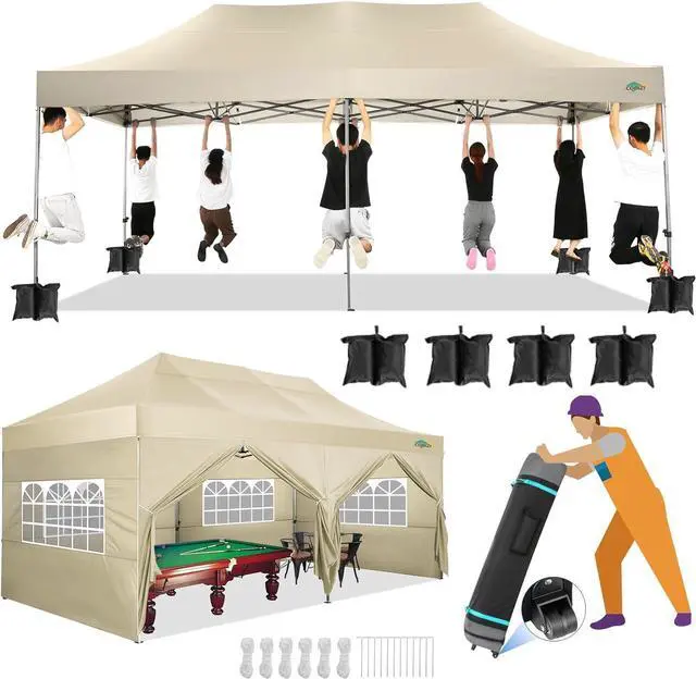 Main image of 10x20 Heavy Duty Pop up Canopy Tent with Sidewalls Commercial Canopy
