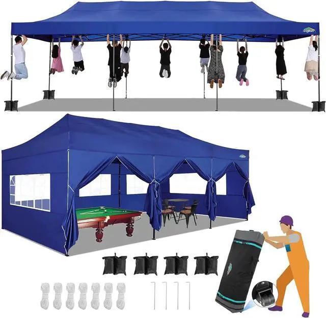 Main image of 10x30 Heavy Duty Pop up Canopy Tent with Sidewalls Commercial Canopy