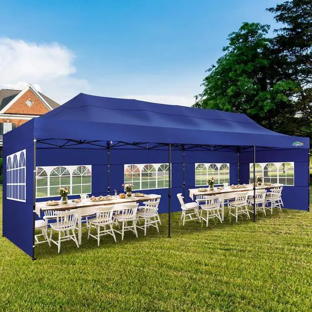 Alt view image 2 of 7 - 10x30 Heavy Duty Pop up Canopy Tent with Sidewalls Commercial Canopy