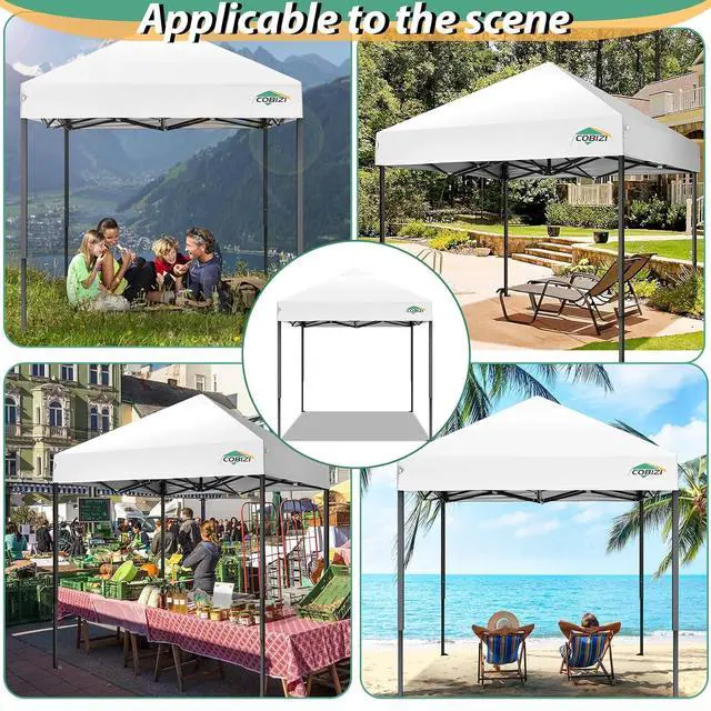 Alt view image 3 of 6 - 6.6x6.6 Heavy Duty Pop up Canopy Tent Commercial Canopy