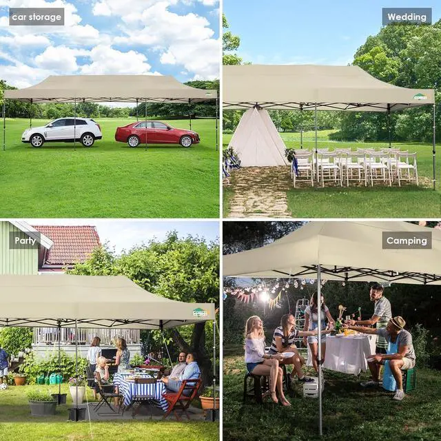Alt view image 6 of 7 - 10x30 Heavy Duty Pop up Canopy Tent with Sidewalls Commercial Tent