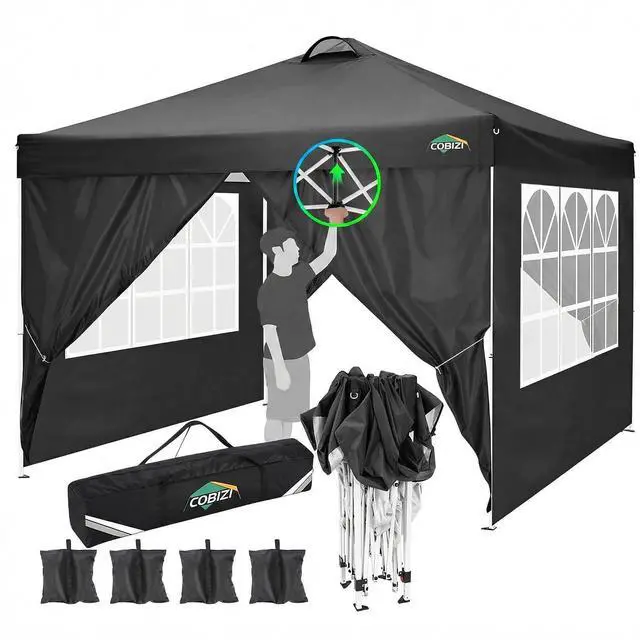 Main image of 10x10 Pop Up Canopy Tent with 4 Removable Sidewalls for Party