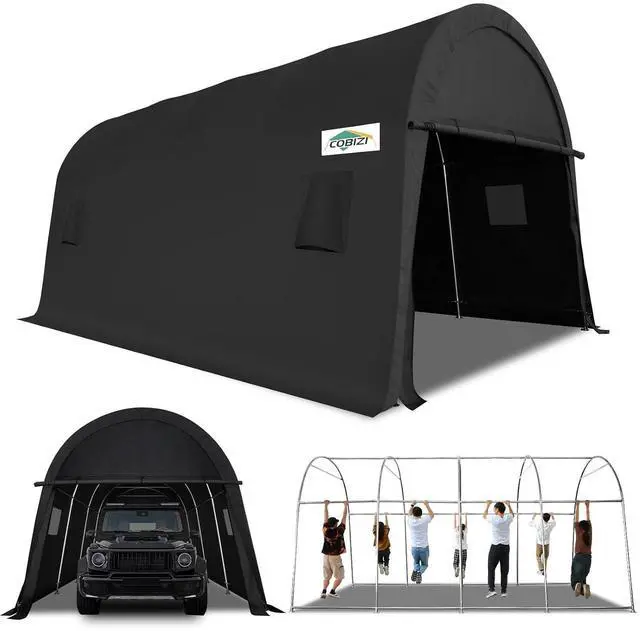 Main image of 12x20 Carport Heavy Duty Portable Garage Steel Storage Shed