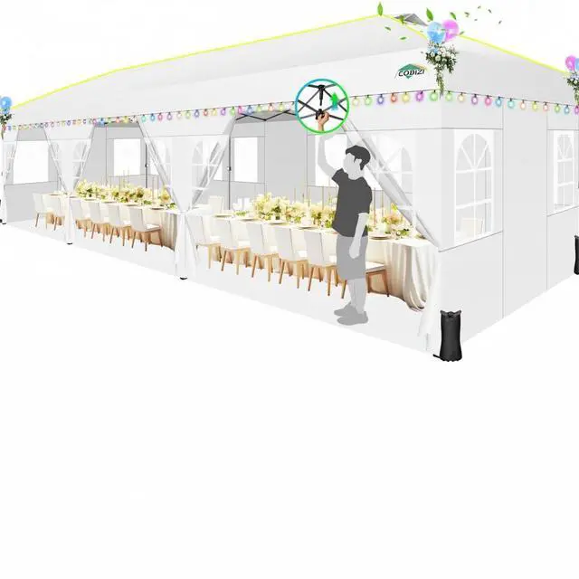 Main image of 10x30 Pop Up Canopy Tent for Party Easy Setup, White