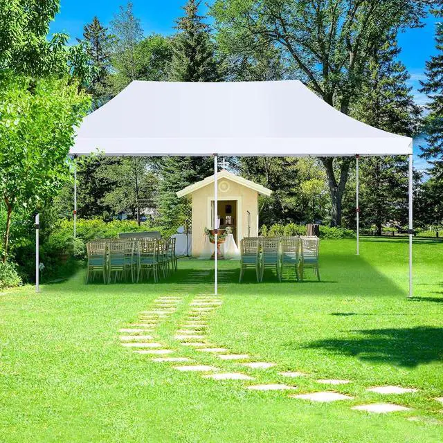 Alt view image 7 of 7 - 10x20 Pop up Canopy Tent for Parties, Carry Bag,6 Walls,4 Sandbags