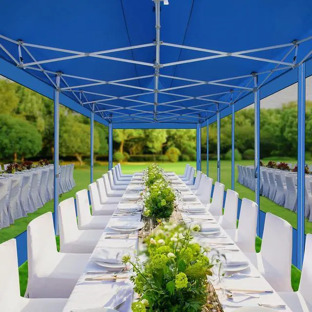 Alt view image 6 of 6 - 10x30 Heavy Duty Pop Up Canopy Tent, Removable Mesh Sidewalls