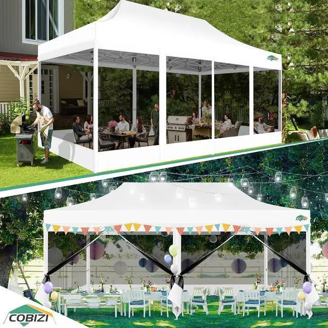 Alt view image 5 of 7 - 10x20 Heavy Duty Pop Up Canopy Tent with 6 Mosquito Netting Walls