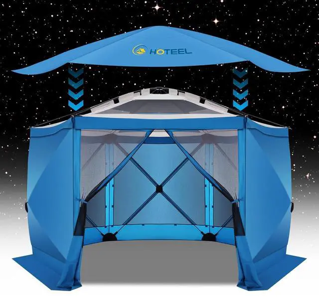Main image of 12x12 Pop Up Gazebo on Clearance for Stargazing with Sidewalls, Blue