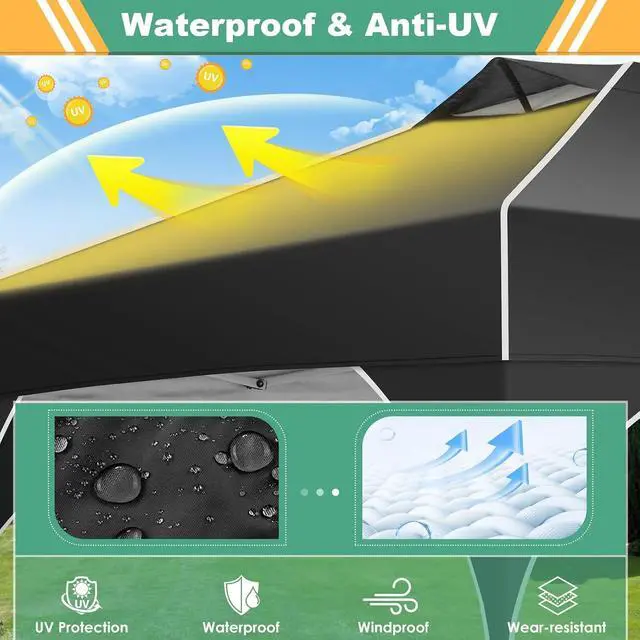 Alt view image 3 of 6 - 10x30 Pop Up Canopy with 5 Sidewalls, Center Lock, Waterproof