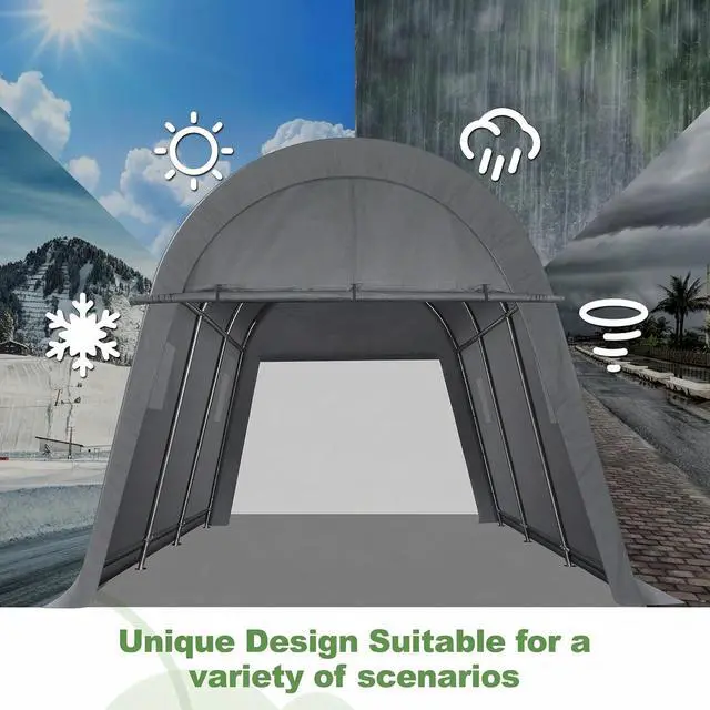 Alt view image 4 of 7 - Carport Canopy 10x20 Heavy Duty Portable Garage