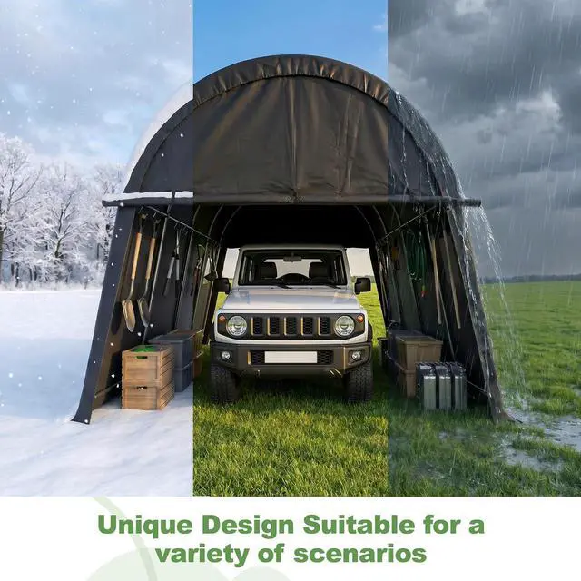 Alt view image 3 of 7 - Carport Canopy 10x20 Heavy Duty Portable Garage,