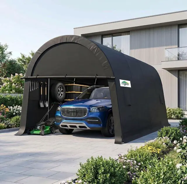 Alt view image 6 of 7 - Carport Canopy 12x20 Heavy Duty Portable Garage