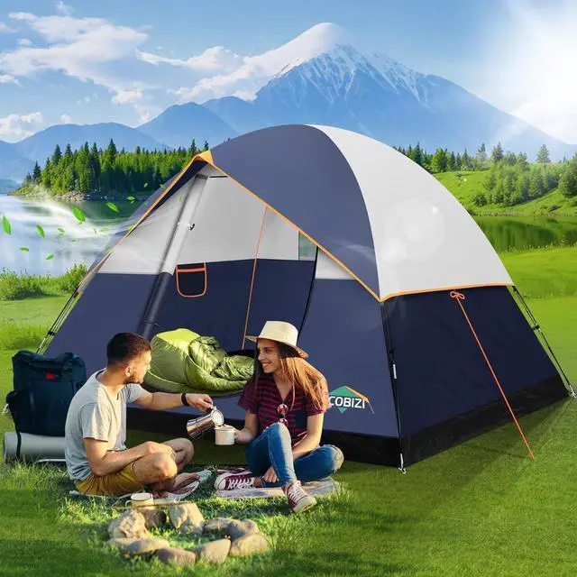 Main image of 4/6/8/10/12 Person Camping Tent, Family Camping Tent with Rainfly & Screen Room, Spacious Waterproof Outdoor Tent, Easy Setup Lightweight Portable Cabin for Camping, Hiking & Family Travel