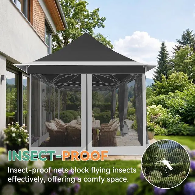 Alt view image 6 of 7 - 12x20 Pop up Canopy Tent Gazebo, Party Tents for Parties