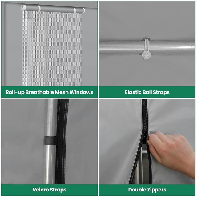 Alt view image 4 of 7 - Carport 20x20 Heavy Duty Storage Shelter Shed Waterproof