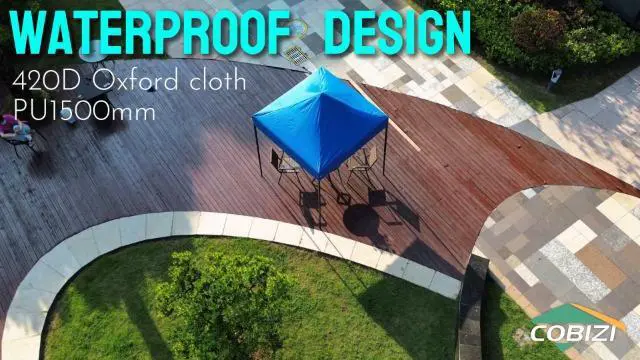 Alt view image 2 of 2 - 6.6x6.6 Pop up Canopy Tent Heavy Duty Without Sidewalls, Easy Set-up Commercial Outdoor Party Tent, 100% Waterproof Wedding Tents Gazebo, 3 Height Adjustable with Carry Bag, White