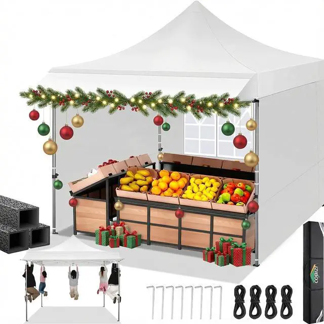 Main image of 10x10 Heavy Duty Pop Up Canopy Easy Up Commercial Event Tent, White