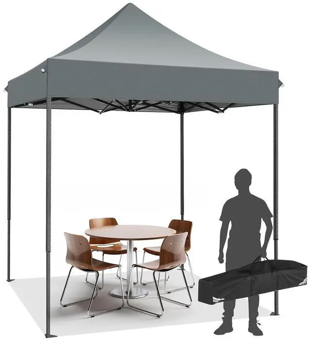 Main image of 10x10 Heavy Duty Pop Up Canopy Tent with 4 Sidewalls Thicken Frame, Commercial Easy Up Outdoor Wedding Party Tents, All Season Waterproof Windproof with Stakes Sandbags Ropes Roller Bag, Fog