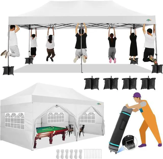 Main image of 10x20 Heavy Duty Pop up Canopy Tent with Sidewalls Commercial Tent