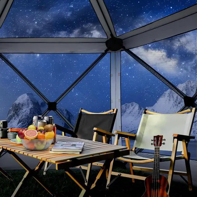 Alt view image 6 of 7 - 12x12 Pop Up Gazebo on Clearance, Stargazing with Poles, Blue