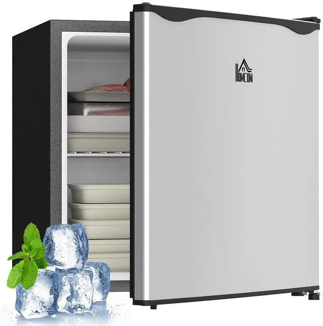Main image of Mini Freezer Countertop Compact Upright Freezer 1.1 Cu.Ft Silver | Removable Shelves, Reversible Door, Tabletop, Home, Dorm, Apartment, Office