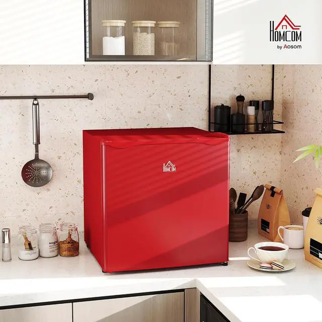 Alt view image 2 of 7 - Mini Freezer Countertop Compact Upright Freezer 1.1 Cu.Ft Red | Removable Shelves, Reversible Door, Tabletop, Home, Dorm, Apartment, Office