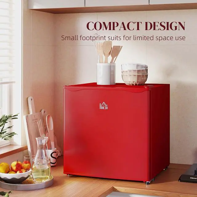 Alt view image 4 of 7 - Mini Freezer Countertop Compact Upright Freezer 1.1 Cu.Ft Red | Removable Shelves, Reversible Door, Tabletop, Home, Dorm, Apartment, Office