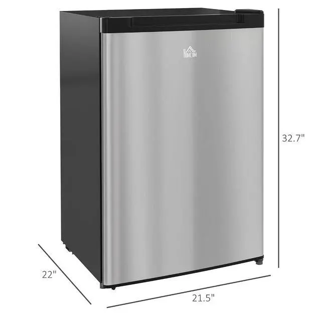 Alt view image 7 of 7 - Mini Freezer Countertop 3 Cu.Ft Reversible Door 3 Shelves Silver | Compact Upright Freezer, Home, Dorm, Apartment, Office