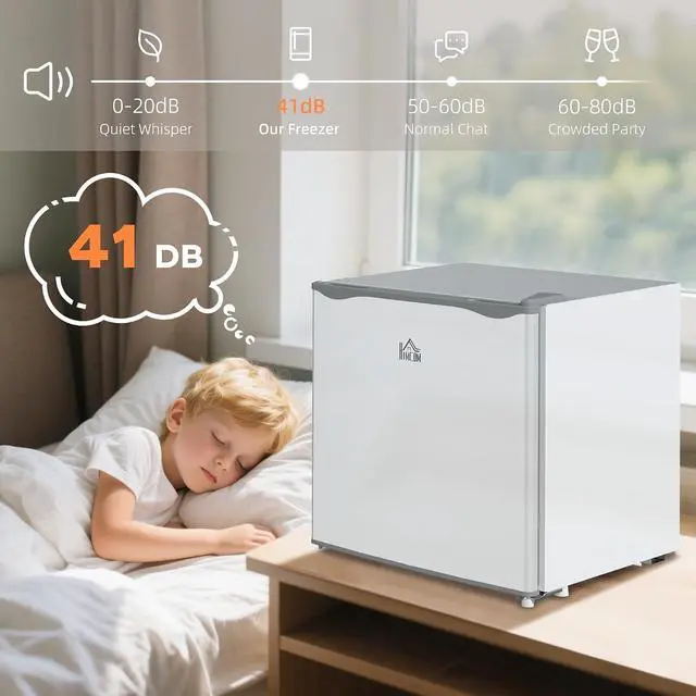 Alt view image 6 of 7 - Mini Freezer Countertop Compact Upright Freezer 1.1 Cu.Ft Gray | Removable Shelves, Reversible Door, Tabletop, Home, Dorm, Apartment, Office