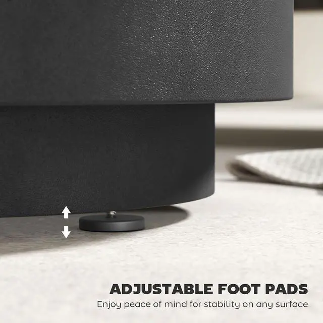 Alt view image 6 of 7 - 2.6 Gal Outdoor Cooler Side Table 3-in-1 with Storage Charcoal Gray | Cool Coffee Table, Removable Ice Bucket and Lid, Concrete Small Patio Table, Party, Poolside, Deck