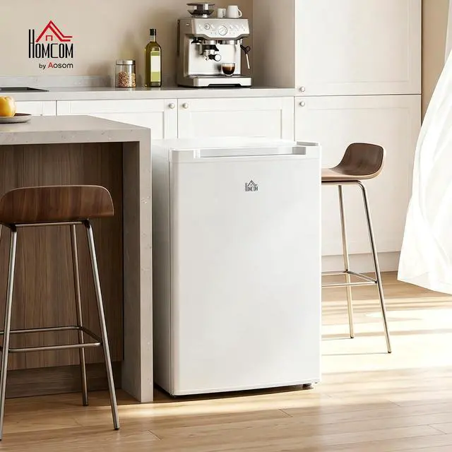 Alt view image 2 of 7 - Mini Freezer Countertop 3 Cu.Ft Reversible Door 3 Shelves White | Compact Upright Freezer, Home, Dorm, Apartment, Office