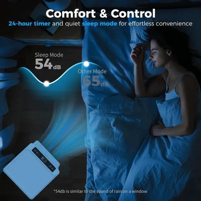 Alt view image 5 of 7 - 8000 BTU Portable Air Conditioner for Rooms Up to 344 Sq. Ft. White | 4-in-1 AC Unit, Cooling Fan, Dehumidifier, Sleep Mode, Remote Control, 24H Timer, Window Installation Kit