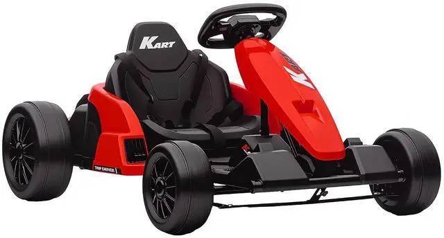 Main image of Qaba Electric Go Kart 24V 9Ah Big Battery Kids Drift Kart Ages 6-12 Red | Dual 150W Motors, Adjustable Seat, 11.2MPH High Speed, Slow Start, 5-Point Harness