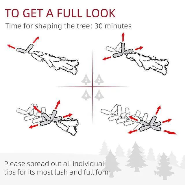 Alt view image 4 of 7 - 5' Artificial Pencil Christmas Tree 294 Realistic Branch Tips Silver | Slim Xmas Tree, Plastic Stand