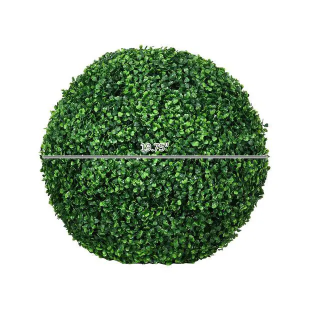 Alt view image 7 of 7 - Artificial Boxwood Topiary Ball Set of 2 19.7 Inch Faux Plant Green | UV-Protected, Anti-Fading Fake Plants, for Home Indoor Outdoor Porch