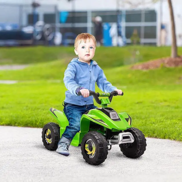 Alt view image 2 of 7 - 6V Kids ATV 4-Wheeler Ride on Car for 18-36 Months Old Toddlers Green | Electric Motorized Quad, Battery Powered Vehicle, Forward/Reverse Switch